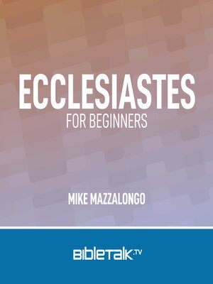 cover image of Ecclesiastes for Beginners